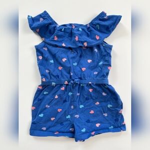 Pekkle Charming Blue Heart Patterned Romper